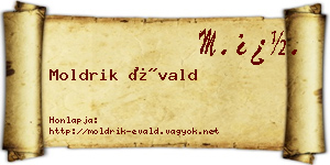 Moldrik Évald névjegykártya